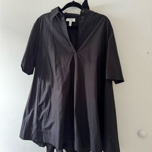 COS Black Oversized Button Down Shirt Dress